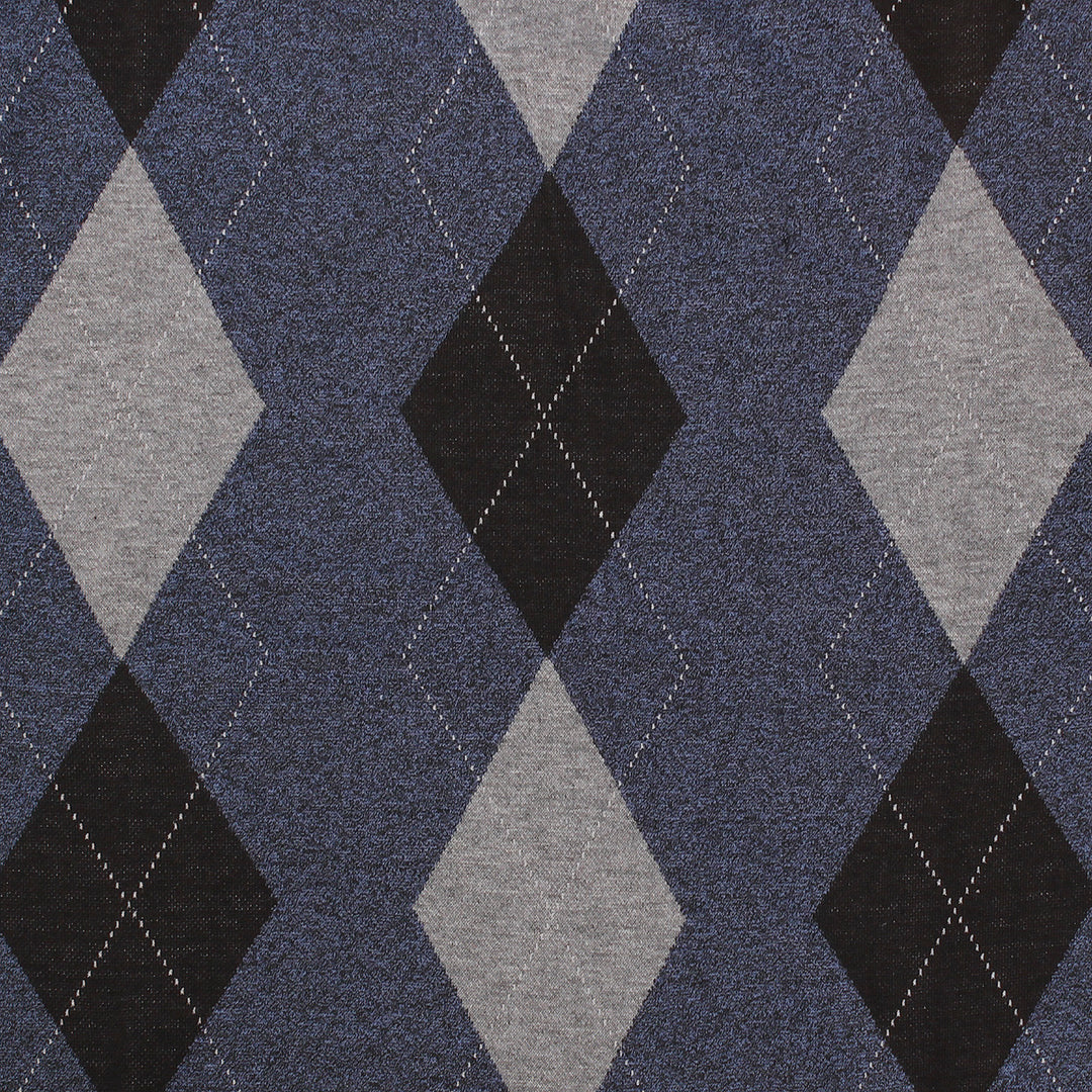 Men's Argyle Ballantrae Jumper Crew Nec  Blue Melange