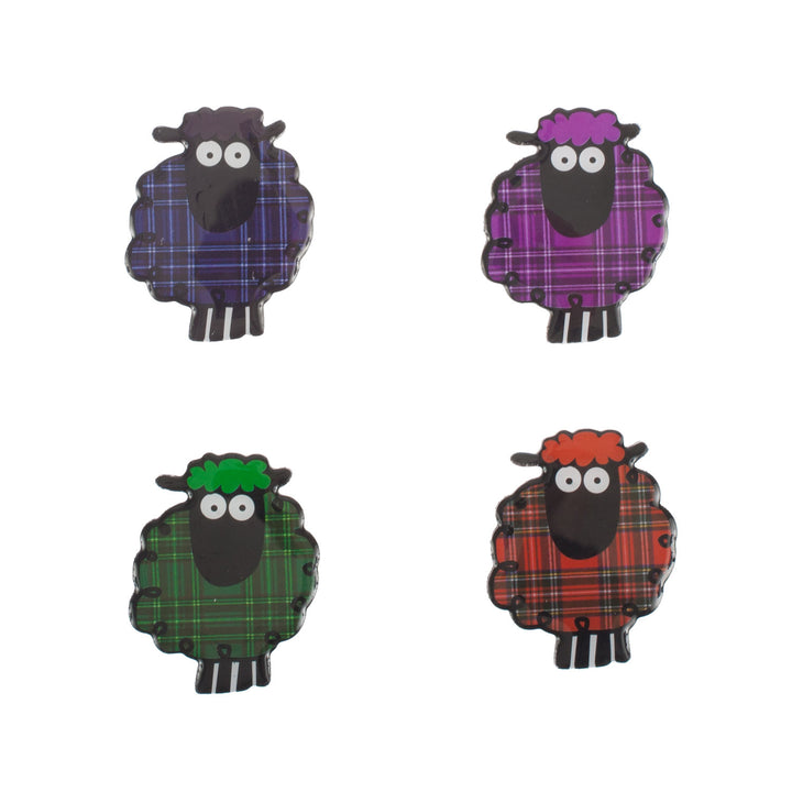 Tartan Sheep Magnet 4 Pk