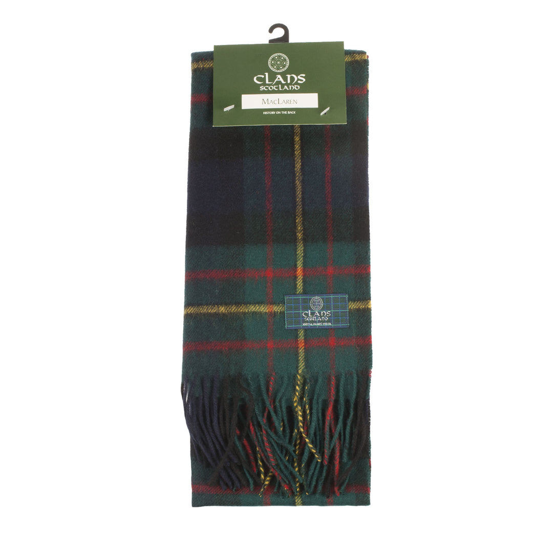 Lambswool Scottish Tartan Clan Scarf  Maclaren
