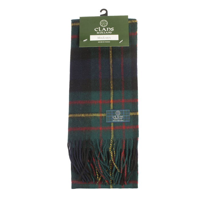 Lambswool Scottish Tartan Clan Scarf  Maclaren