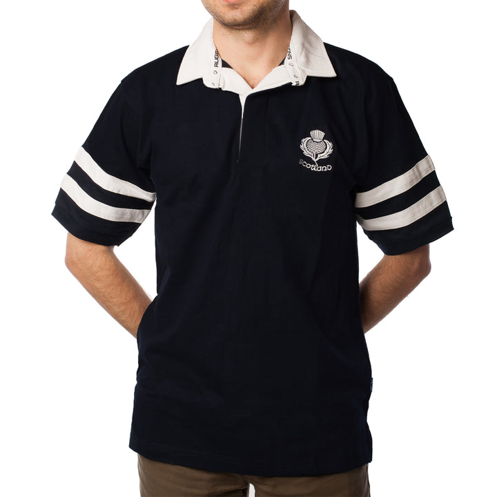 Gents S/S 2 Stripe Rugby Shirt