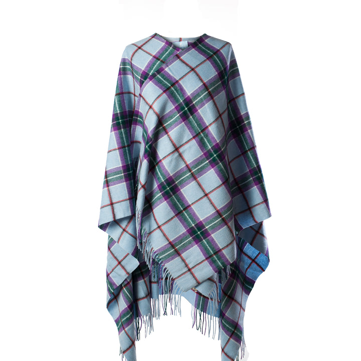 Edinburgh Lambswool Long Tartan Cape  World Peace Tartan