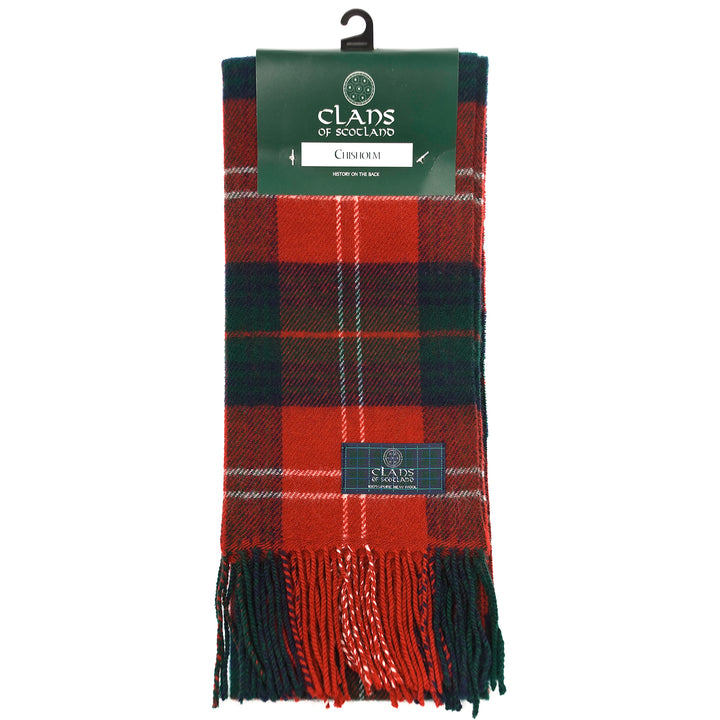 Lambswool Scottish Tartan Clan Scarf  Chisholm