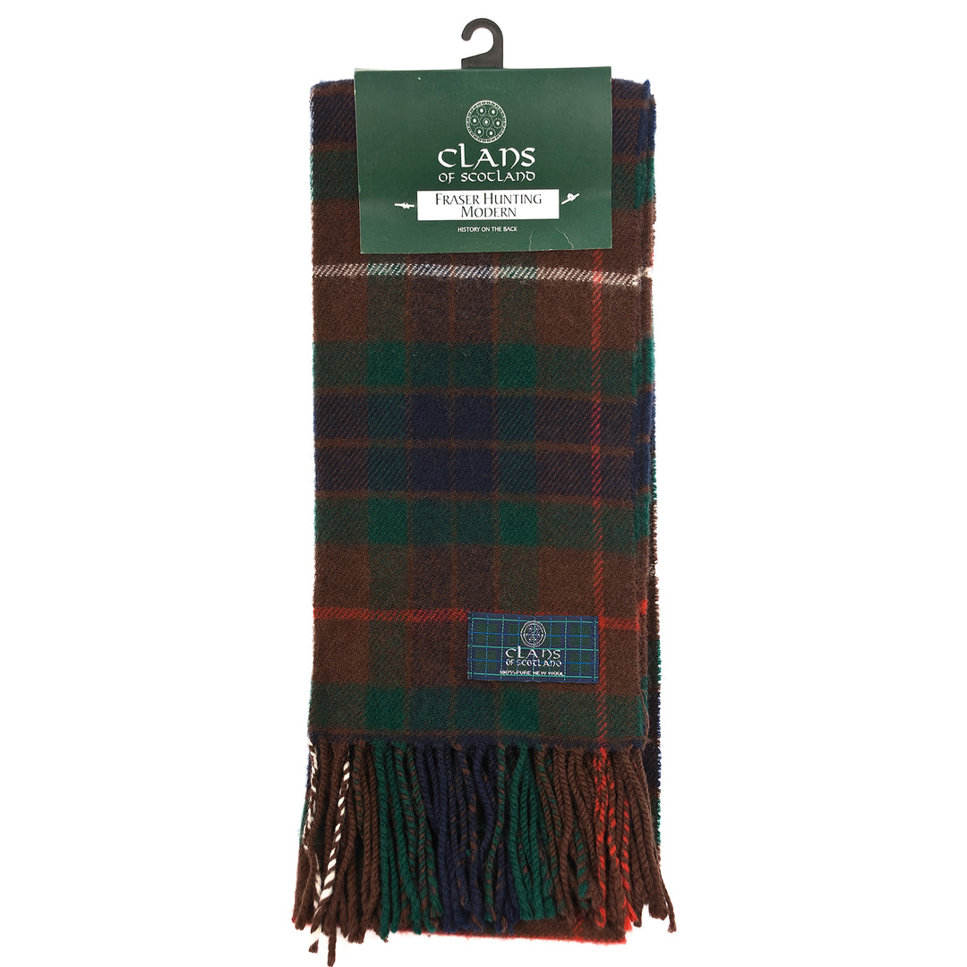 Lambswool Scottish Tartan Clan Scarf  Fraser Hunting