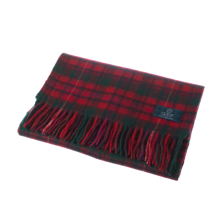 Lambswool Scottish Tartan Clan Scarf  Mackinnon Red