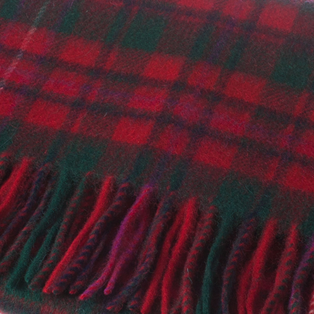 Lambswool Scottish Tartan Clan Scarf  Mackinnon Red