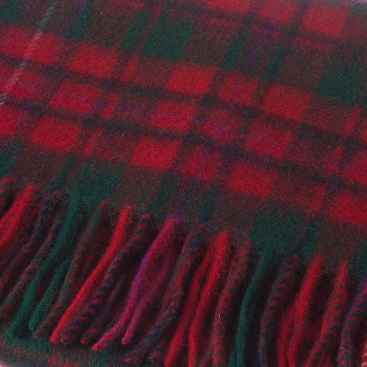 Lambswool Scottish Tartan Clan Scarf  Mackinnon Red