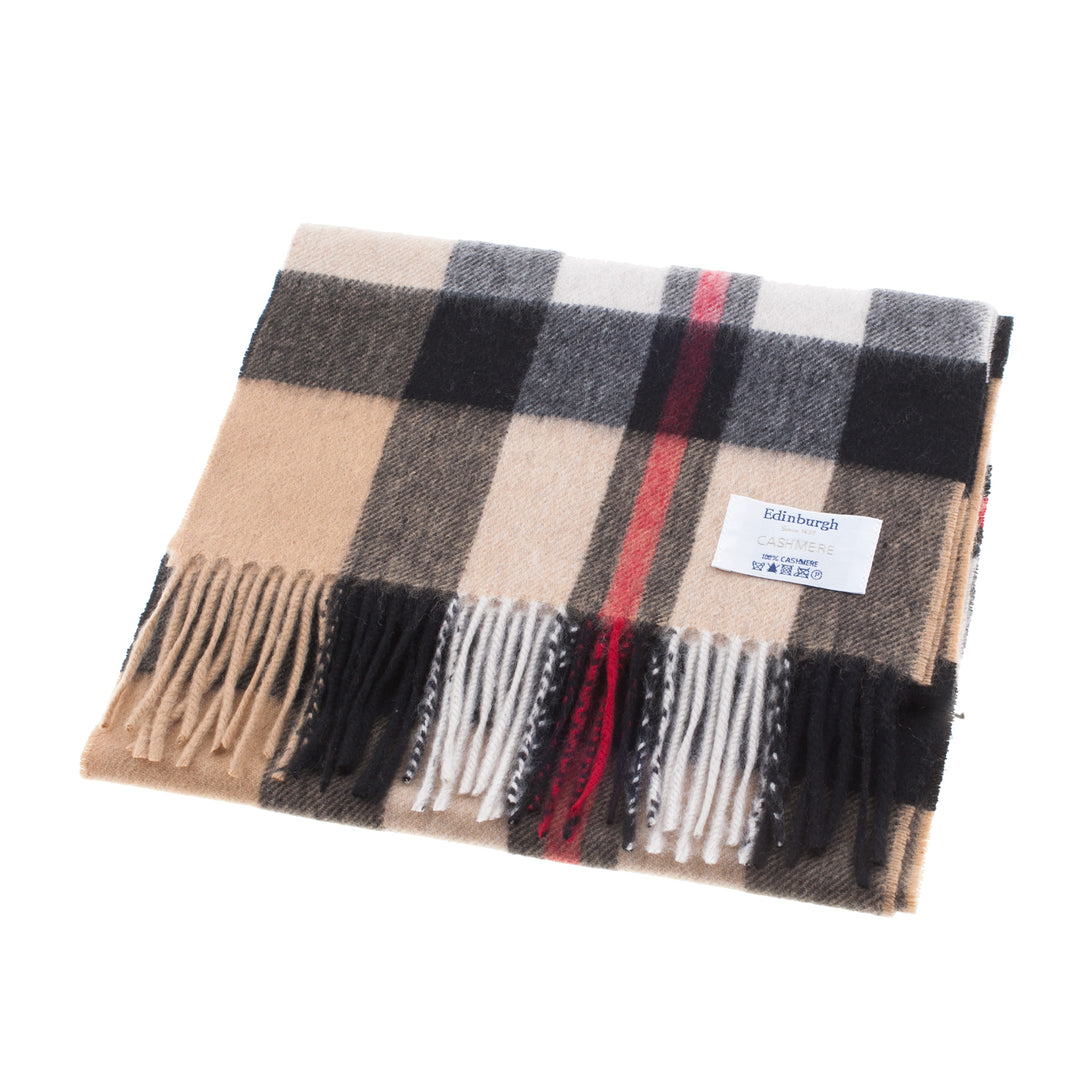Edinburgh Cashmere Scarf  Exploded Thomson Camel