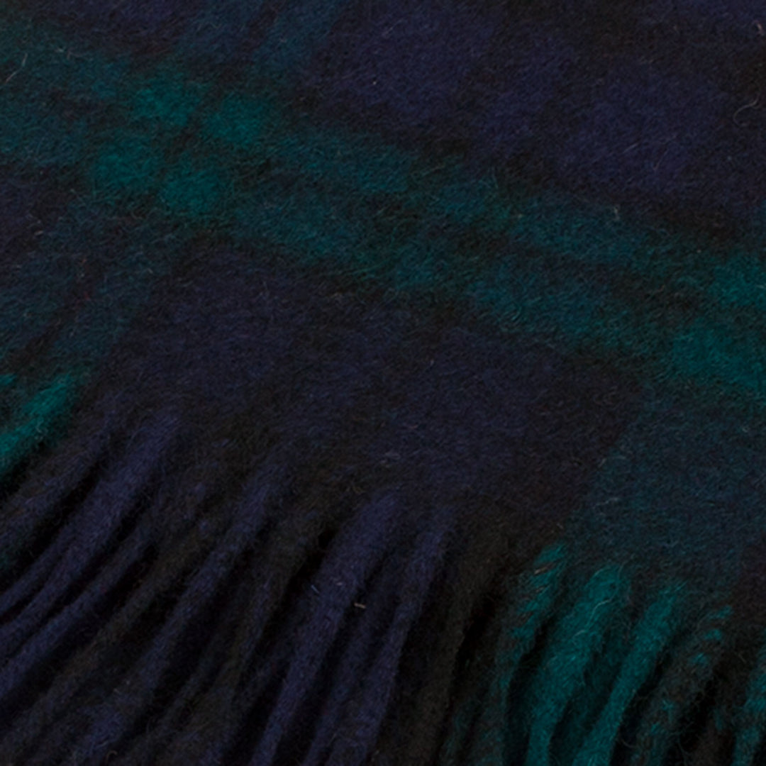Edinburgh 100% Lambswool Scarf  Black Watch Double Scale