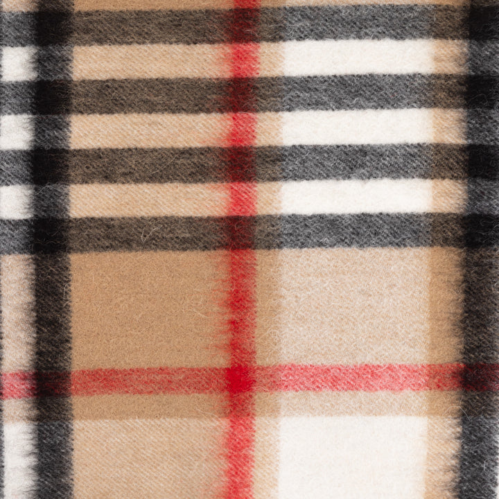 Edinburgh 100% Lambswool Scarf  Chequer Camel And Grey (24538)