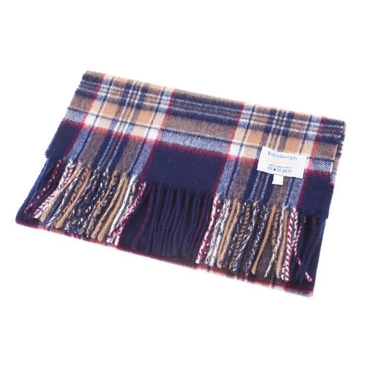 Edinburgh 100% Lambswool Scarf  Stewart Navy