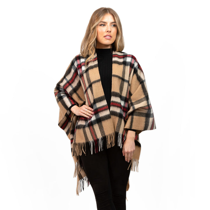 Edinburgh Lambswool Mini Cape  Exploded Thomson Camel