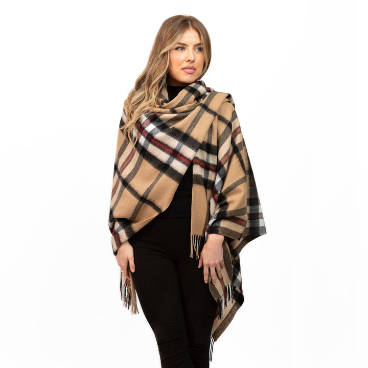 Edinburgh Lambswool Mini Cape  Thomson Camel