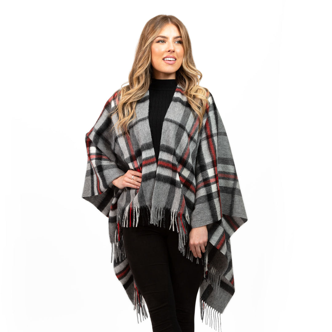 Edinburgh Lambswool Mini Cape  Thomson Grey