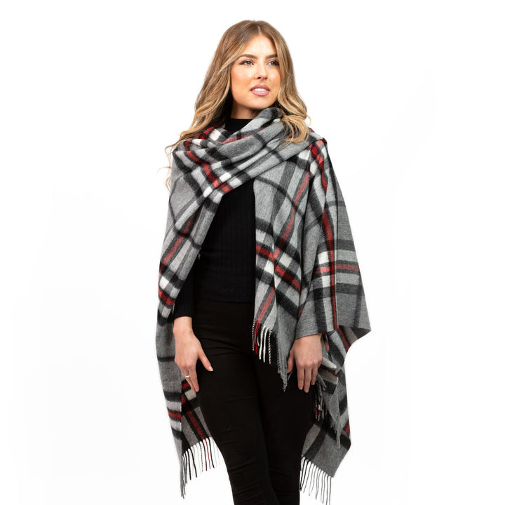 Edinburgh Lambswool Mini Cape  Thomson Grey