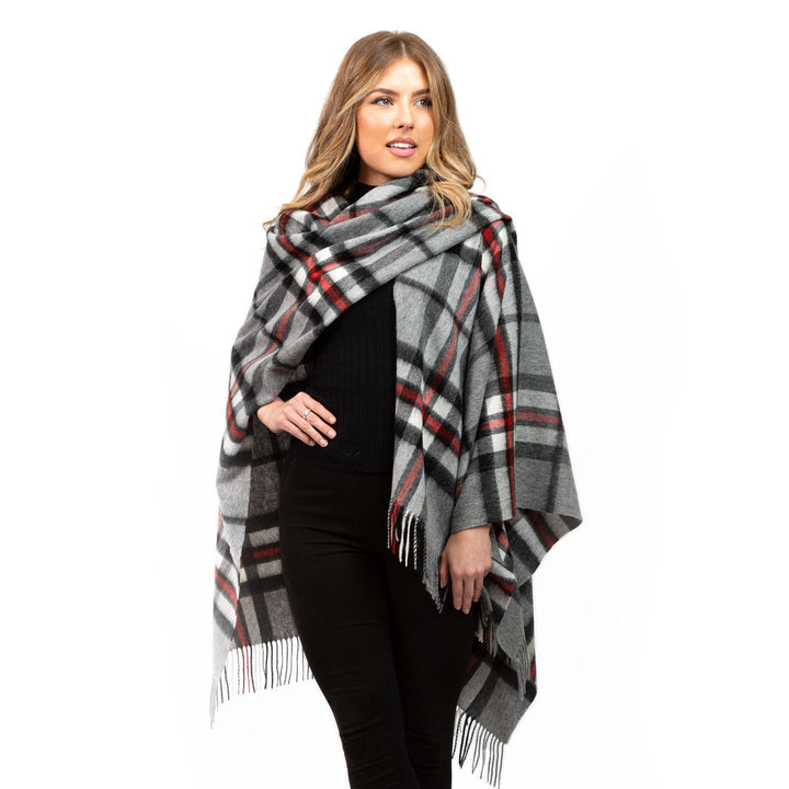 Edinburgh Lambswool Mini Cape  Thomson Grey