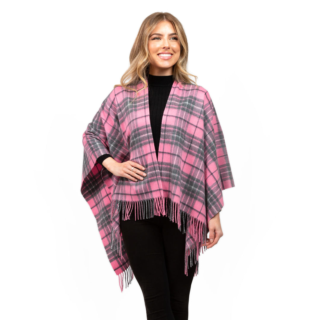 Edinburgh Cashmere Mini Cape  Gresham/Pink-Derby