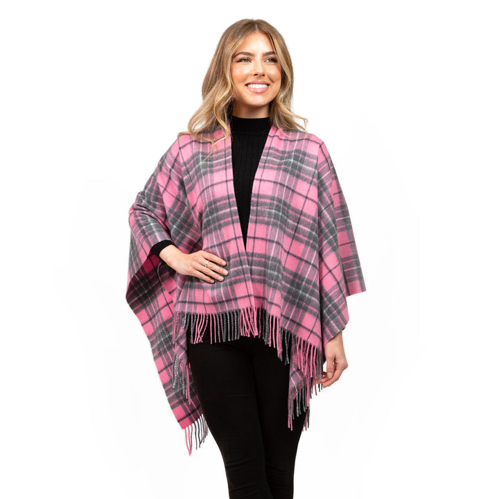 Edinburgh Cashmere Mini Cape  Gresham/Pink-Derby