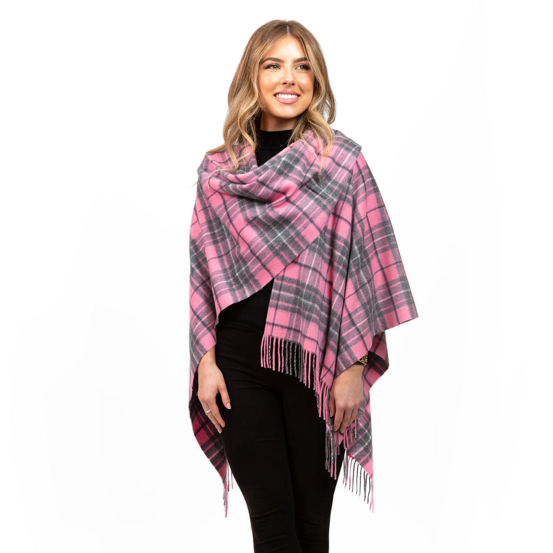 Edinburgh Cashmere Mini Cape  Gresham/Pink-Derby