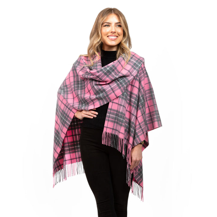Edinburgh Cashmere Mini Cape  Gresham/Pink-Derby
