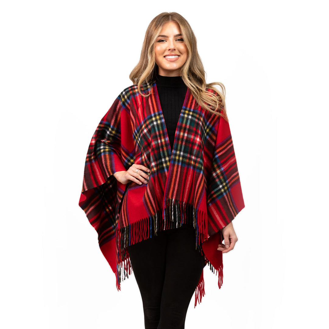 Edinburgh Cashmere Mini Cape  Stewart Royal