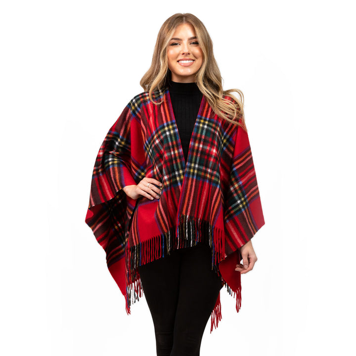 Edinburgh Cashmere Mini Cape  Stewart Royal