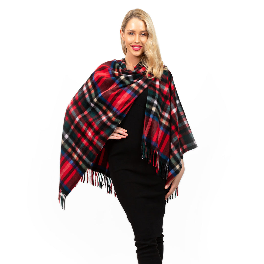 Edinburgh Cashmere Mini Cape  Exploded Stewart Royal