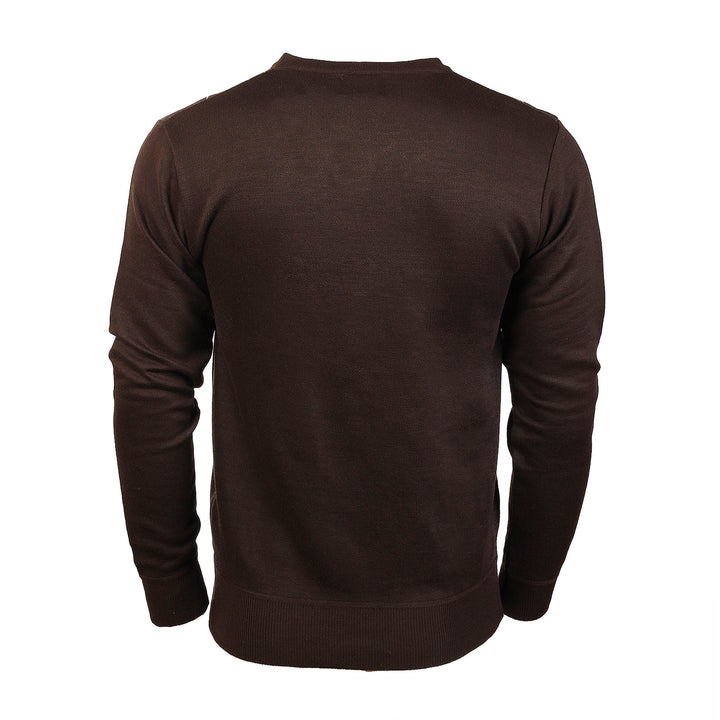 Men's Argyle Ballantrae Jumper  Dark Brown