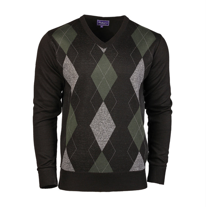Men's Argyle Ballantrae Jumper  Black