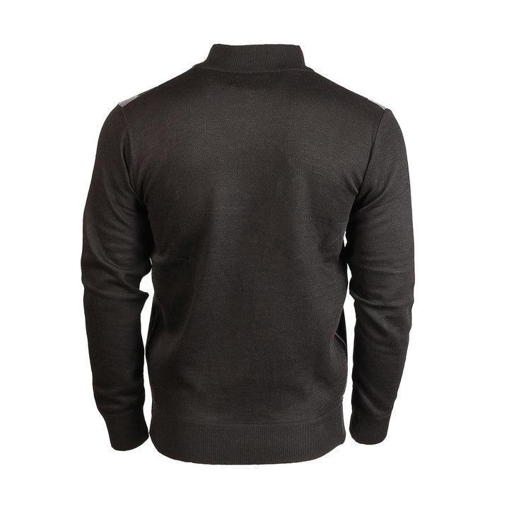 Men's Argyle Ballantrae Jumper Half Zip  Black