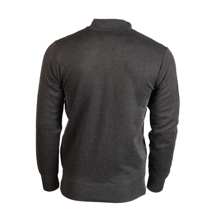 Men's Argyle Ballantrae Jumper Half Zip  Charcoal