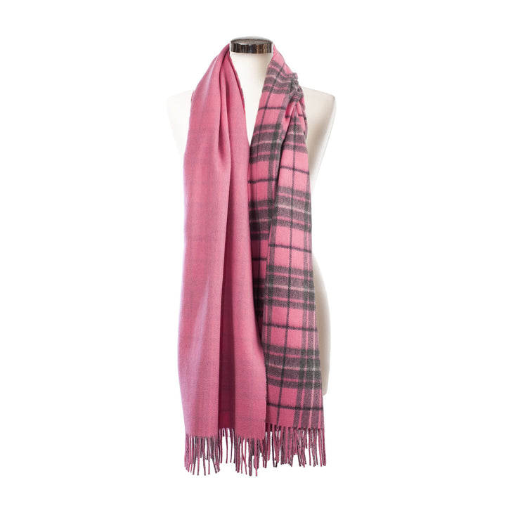 Dunedin Cashmere Double Sided Stole  Gresham-Pink Derby/Pink