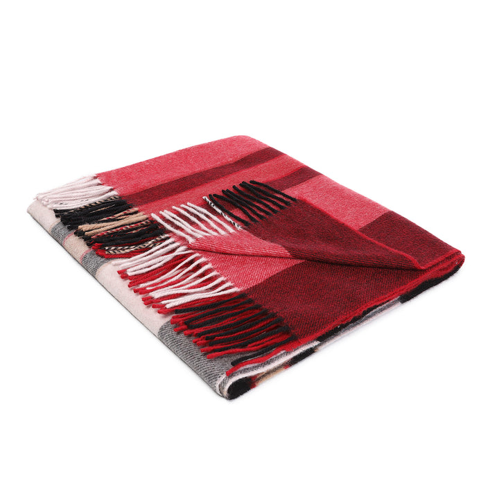 100% Cashmere Solid Stole  Amplified Thomson Red