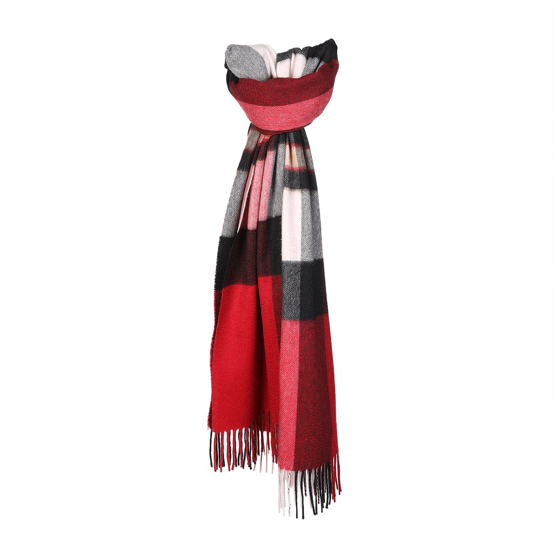 100% Cashmere Solid Stole  Amplified Thomson Red